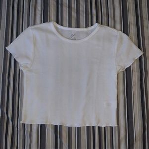 PacSun Basics White Mely Waffle Knit Tee